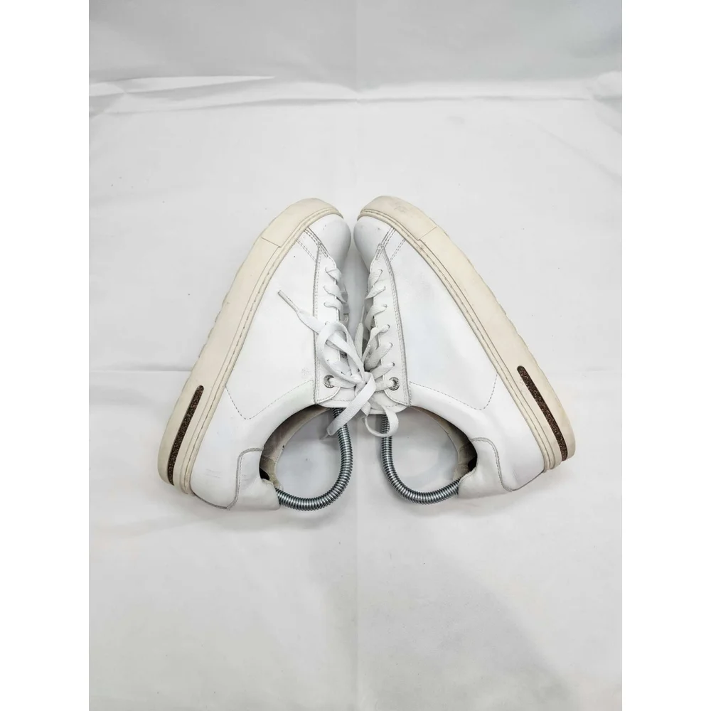 BIRKENSTOCK Low Top Leather Sneakers White Lace Up Size 39 S Used